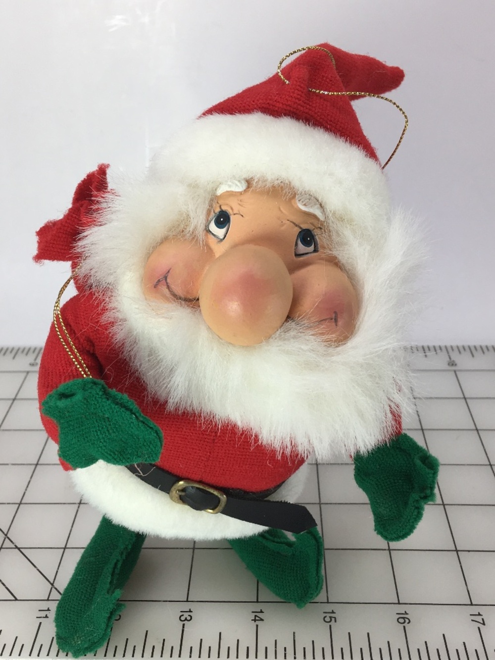 1970s Santakins Gnome Elf Chubby Santa ornament